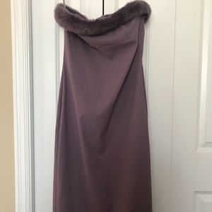 Mango Midi dress with faux fur